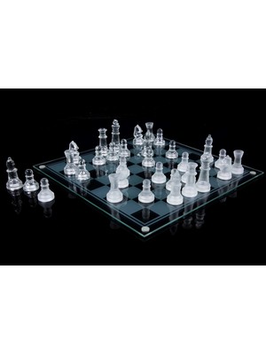Alifa Toptan Glass Chess Cam Satranç Takımı (25 cm x 25 Cm)