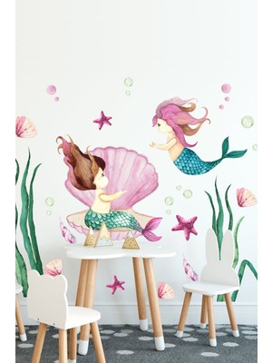 Mediterian Renkli Çocuk ve Bebek Odası Duvar Sticker Seti, Eğlenceli ve Şık Dekorasyon Parçaları