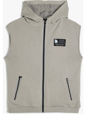 Koton Kapşonlu Yelek Cep Detaylı Fermuar Kapamalı