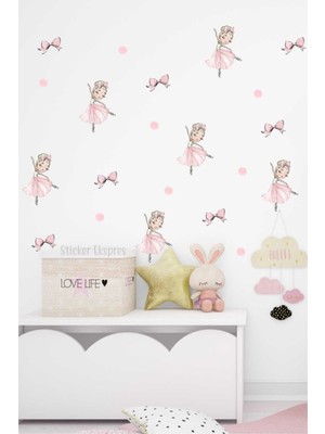 Mediterian Renkli ve sevimli çocuk odası duvar sticker seti, eğlenceli ve dekoratif tasarım, 5+ parça