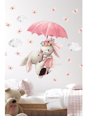 Mediterian Doğa temalı suluboya puantiye seti, 5+ parça, turuncu, çocuk odası dekoru