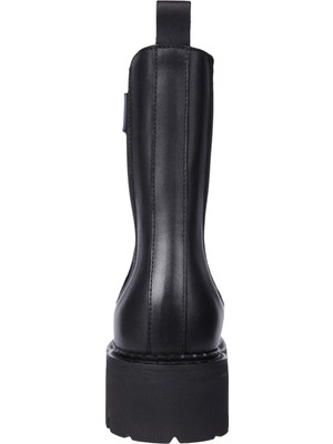 Tommy Hilfiger Kadın / Kız Marka Bayrak Logolu Chelsea Modeli Bağcıksız  Siyah Bot & Bootie EN0EN02629-BDS