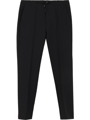Fabrika Normal Bel Normal Paça Siyah Erkek Chino Pantolon F4WM-PNT 2080