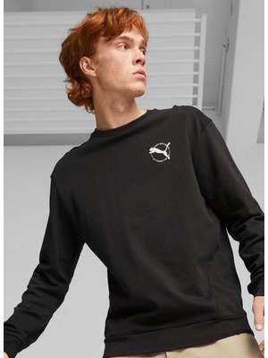 Puma Siyah Erkek Bisiklet Yaka Sweatshirt 67606301 Better Sportswear Crew