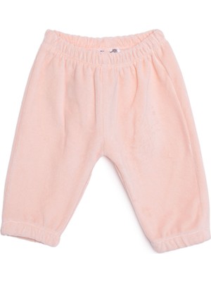 HelloBaby Basic Lastikli Kadife Eşofman Alt Kız Bebek