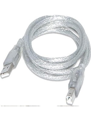 2.0 Yazıcı Printer Kablosu Şeffaf 3metre