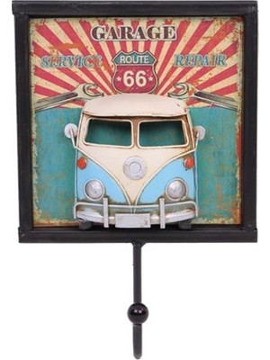 Turtcest Dekoratif Metal Askı Minibüs Dekorlu Retro Askılık Hediyelik