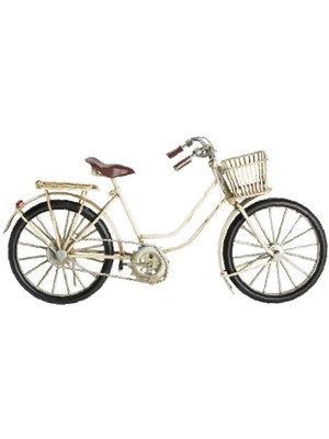 Turtcest Metal Bisiklet Sepetli Dekoratif Hediyelik