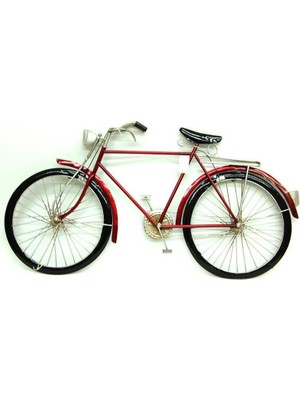 Turtcest Bisiklet Pano Kırmızı Vintage Dekoratif Ev Ofis Hediyelik