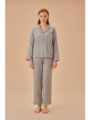 Suwen Pinky Gömlek Yaka Pijama Takımı