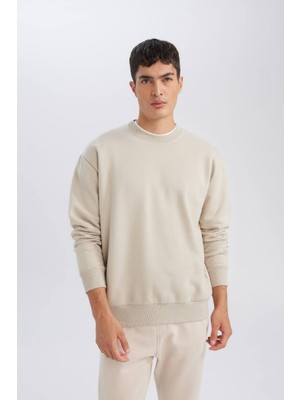 DeFacto Oversize Fit Bisiklet Yaka Sweatshirt T5139AZ24AU