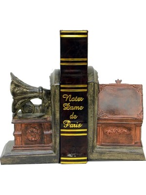 Turtcest Kitap Stopper Gramafon & Pikap Dekoratif Hediyelik