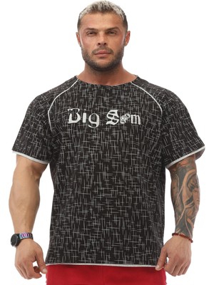 Erkek Reglan Kol Pamuklu Spor T-Shirt Big Sam 3151