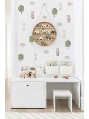 Mediterian Renkli çocuk odası duvar stickerı, eğlenceli ve canlı dekorasyon keyfi