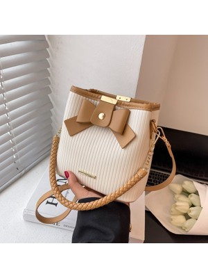 Yopue Yay Çantası Kadın Yaz Taşınabilir Kova Çantası Omuz Crossbody Çantası (Yurt Dışından)