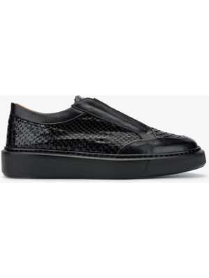 Valmenti Erkek Deri Siyah Sneakers & Spor Ayakkabı 537 3446 Erk Ayk Y24 Sıyah Yln
