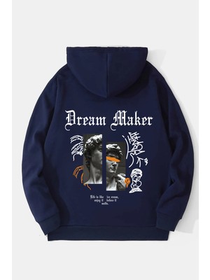 Uygun Tarz Dream Maker Baskılı  Oversize Sweatshirt