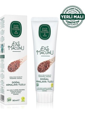 Eyüp Sabri Tuncer Doğal Himalaya Tuzlu Diş Macunu 90 ml Nane Aromalı Glütensiz Beyazlatıcı