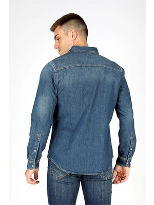 Lee Cooper 251 Lcm 141002 2199 Denım Wolker 1 Erkek Jean Gomlek