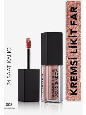 Shimmer & Shine Likit Metalik Göz Farı (005 Diamond Pink) 8682536003131