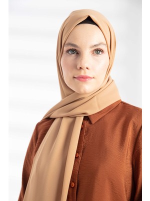 PURE SCARFS Krep Şal Camel