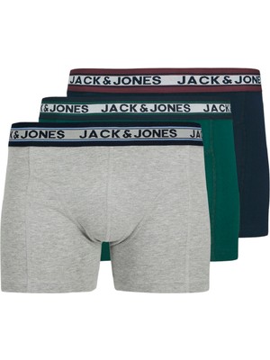 Jack Jones Erkek 3 Lü Ambalajlı Pamuklu Boxer 12270759