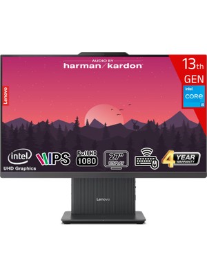 Lenovo Ideacentre Aıo 27IRH9 Intel Core I7-13620H 8gb Ddr5 256GB SSD Intel UHD Graphics 27 Fhd IPS Freedos F0HM00EXTR-8256 Kablosuz Klavye+Mouse Siyah All In One Bilgisayar