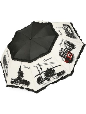 Tekno Trust Siyah Istanbullu Katlanır Şemsiye