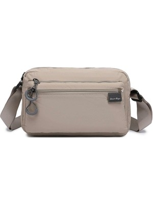 Smart Bags Ekstra Hafif Kumaş Kadın Çapraz Çanta 2022-3148 Bej