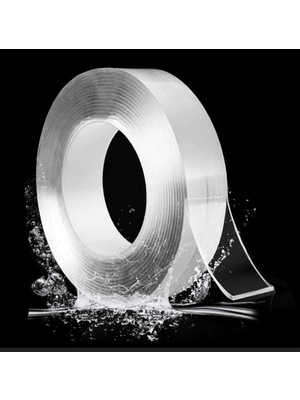 Faial 3 Metre Çift Taraflı Süper Güçlü Bant Suya Dayanıklı Yüksek Kaliteli Nano Bant