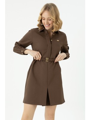 U.S. Polo Assn. Kadın Coconut Dokuma Elbise 50271162-VR153