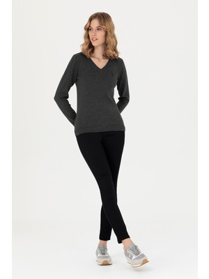 U.S. Polo Assn. Kadın Siyah Pantolon 50271910-VR046