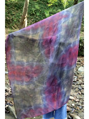 Umay % 100  Azerbaycan Ipeği Şal / Pareo - 130*130 cm - Meva