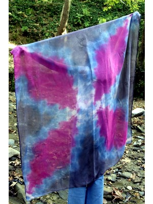 Umay % 100  Azerbaycan Ipeği Şal / Pareo - 130*130 cm - Meva