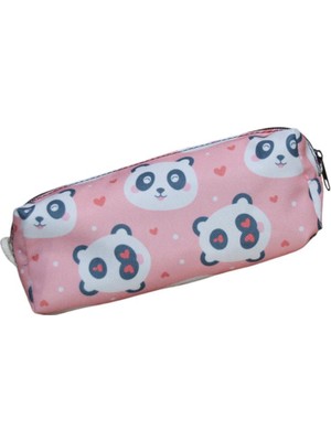 Nostaljik Lezzetler Pembe Panda Desenli Tatlı Kalemlik Okul Kalemliği