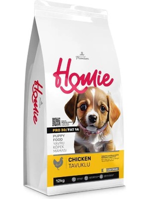 Homie Düşük Tahıllı Tavuklu Yavru Köpek Maması 12 kg