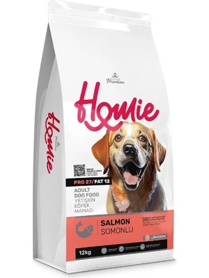 Homie Düşük Tahıllı Somonlu Yetişkin Köpek Maması 12 kg