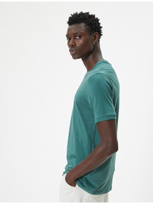 Koton Basic Tişört Slim Fit Kısa Kollu Bisiklet Yaka