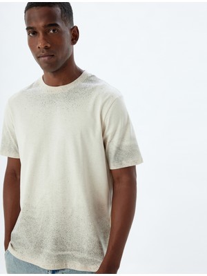 Koton Bisiklet Yaka Tişört Baskılı Kısa Kollu Pamuklu