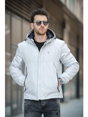 Jestad Su Itici Kapüşonlu Slim Fit Erkek Mont