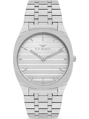 Ferro Quartz Çelik Gri 39 mm Erkek Kol Saati