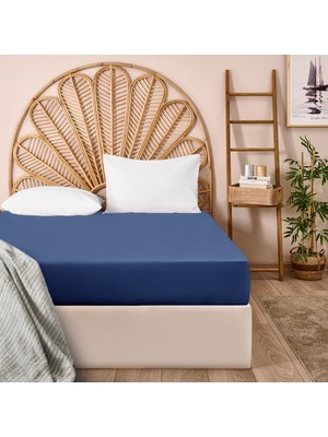 Evidea Soft King Size Çift Kişilik Çarşaf - Indigo - 260X280 cm