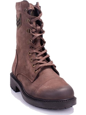 Hammer Jack 10218354 Kahve Ortopedik Günlük Düz Topuk Kadın Deri Bot