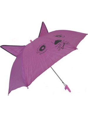 Tekno Trust Düdüklü ve Kulaklı Baston Çocuk Şemsiyesi (Mor)