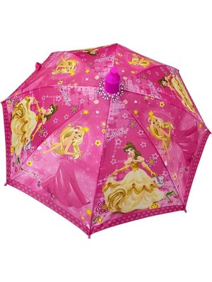 Tekno Trust Bardaklı Korumalı Kız Çocuk Pembe Baskılı Şemsiye 709618