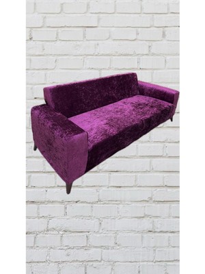 Mediterian 3'lü Kadife Koltuk Örtüsü, Fuşya, 140 cm, Pembe, Şık ve Konforlu Tasarım