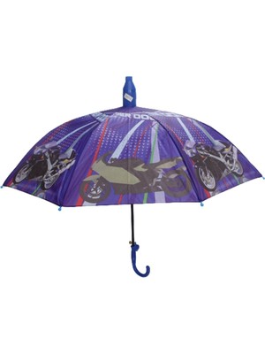 Tekno Trust Bardaklı Korumalı Erkek Çocuk Lacivert Baskılı Şemsiye M21MARCE7R002