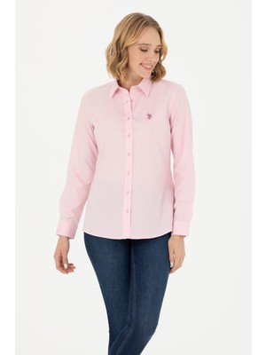 U.S. Polo Assn. Kadın Pembe Gömlek Basic 50262851-VR041