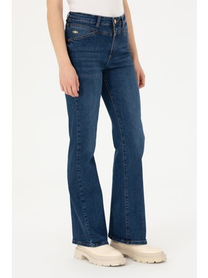 U.S. Polo Assn. Kadın Koyu Mavi Jean Pantolon 50272288-DN0023