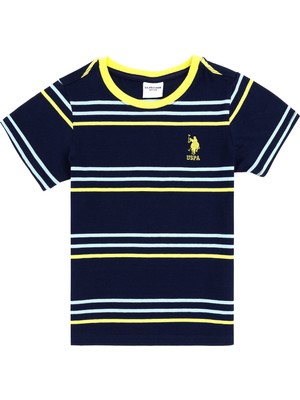 U.S. Polo Assn. Erkek Çocuk Lacivert Bisiklet Yaka Tişört 50284821-VR033